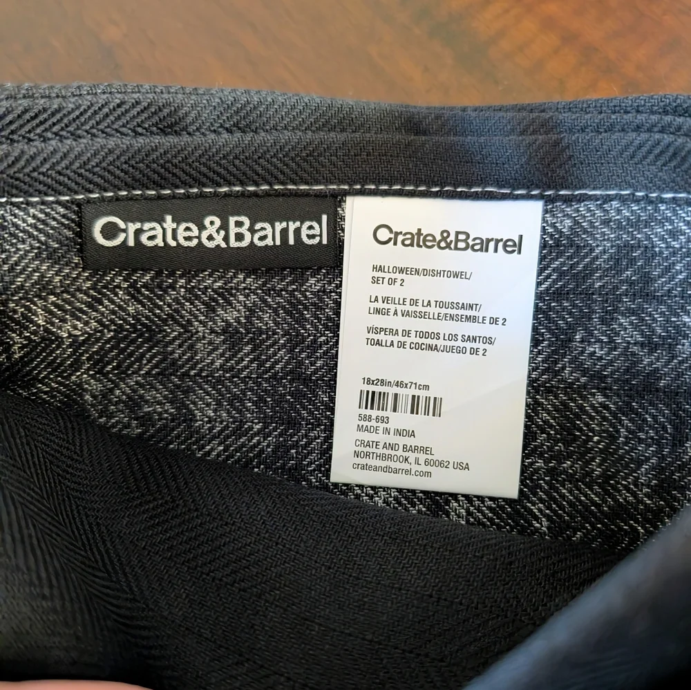 Crate & Barrel Halloween Dish Towels